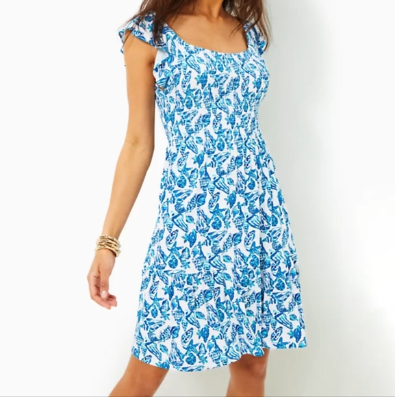 Lilly Pulitzer Dresses & Skirts - Lilly Pulitzer Blue and White Mini Dress